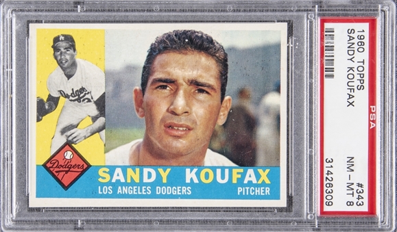 1960 Topps #343 Sandy Koufax – PSA NM-MT 8